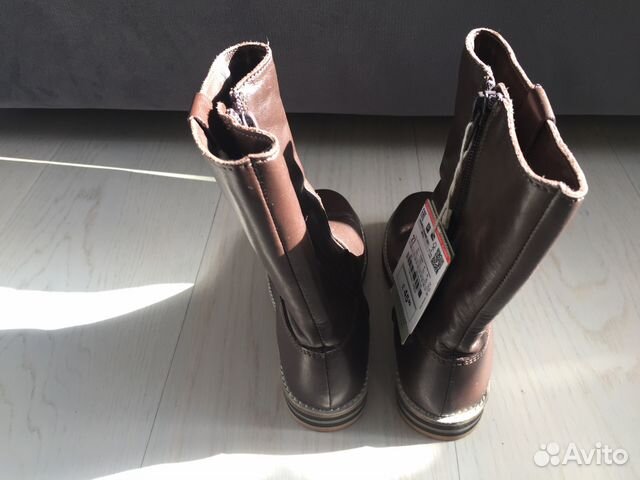 Детские сапоги из натуральной кожи Zara