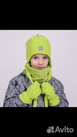 Шапка снуд варежки