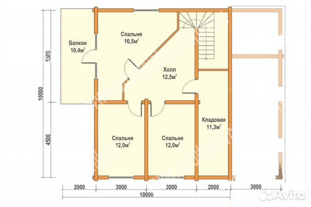 Дом из профилированного бруса с гаражом 185м2 под Дом из профилированного бруса с гаражом 185м2 под