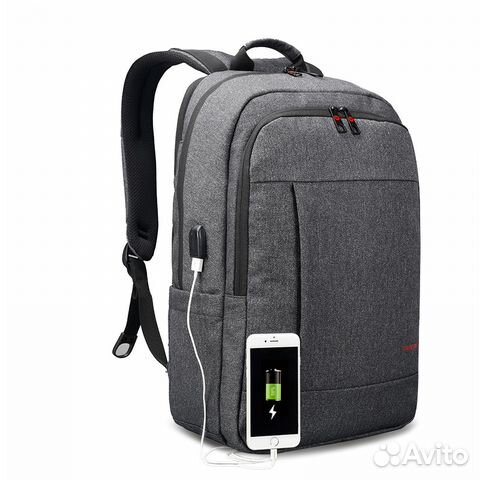 Рюкзак Tigernu T-B3142 с USB портом темно-серый