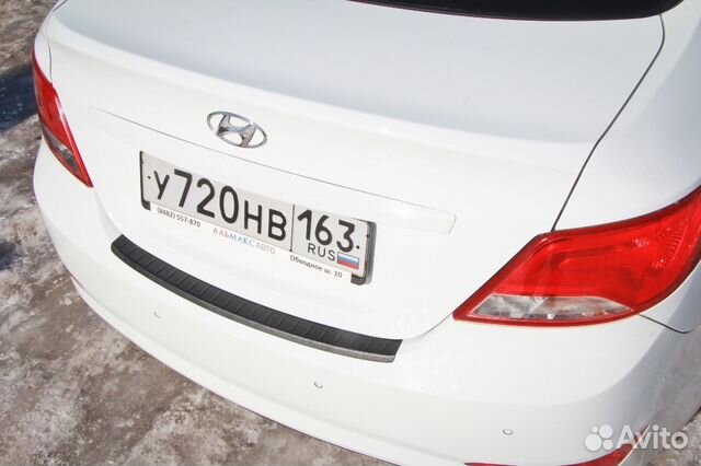 Накладка на бампер на Hyundai Solaris Накладка на бампер на Hyundai Solaris