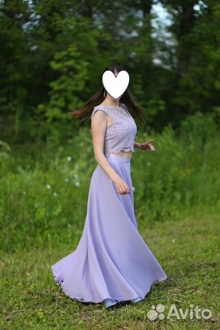 Вечернее платье (топ + юбка) на выпускной Вечернее платье (топ + юбка) на выпускной