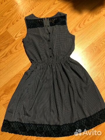 Платье синее в горошек Платье синее в горошек