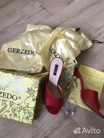 Красные босоножки сабо Gerzedo 39р Красные босоножки сабо Gerzedo 39р