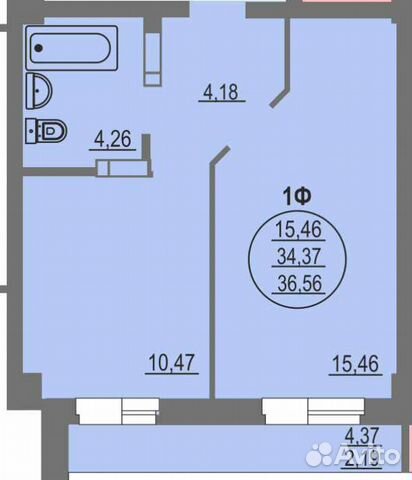 1-к квартира, 36.6 м², 9/17 эт.