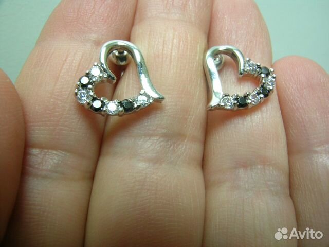 Сережки с цирконами. Новые