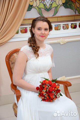 Свадебное платье, фата, шубка Свадебное платье, фата, шубка