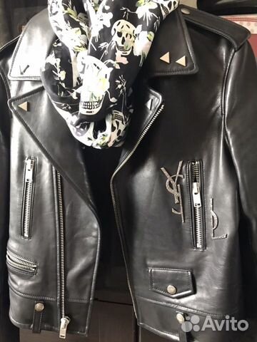 Кожаная куртка YSL