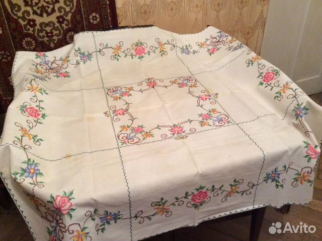 Скатерть салфетки вышивка