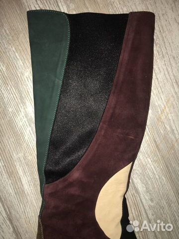 Высокие сапоги из натуральной замши размер 39-40 Высокие сапоги из натуральной замши размер 39-40