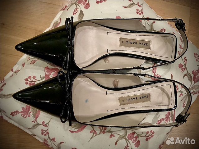 Zara Туфли босоножки черные лаковые р 37 нарядные Zara Туфли босоножки черные лаковые р 37 нарядные