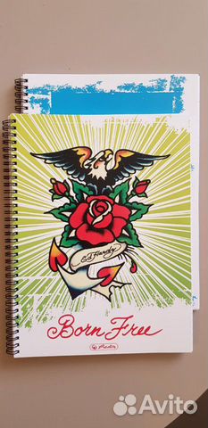 Набор тетрадей А4.-5шт.Эд Харди Германия Набор тетрадей А4.-5шт.Эд Харди Германия