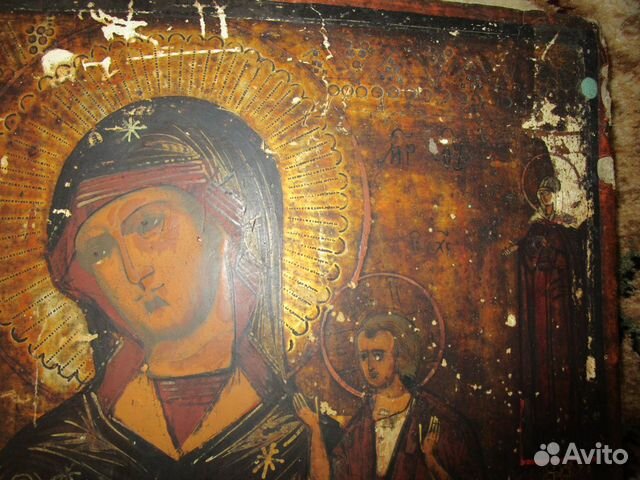 Икона нечаянная радость.на серебре.19В.35*32см Икона нечаянная радость.на серебре.19В.35*32см