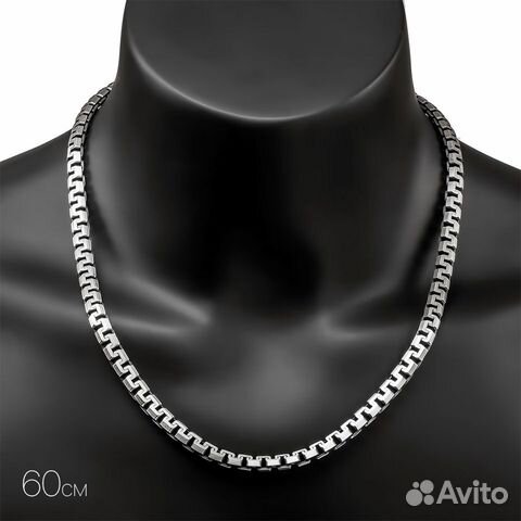 Серебряная цепь мужская, плетение Сколоченный якор Серебряная цепь мужская, плетение Сколоченный якор