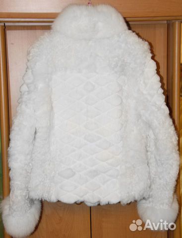 Шубка белая автоледи молния песец/каракуль/кролик Шубка белая автоледи молния песец/каракуль/кролик