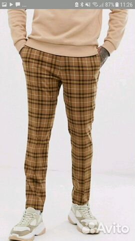 Брюки в клетку topman