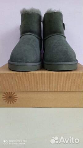 UGG Australia Mini серые с пуговкой UGG Australia Mini серые с пуговкой