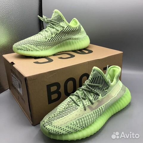 Adidas Yeezy Boost 350 V2 Yeezreel зеленые