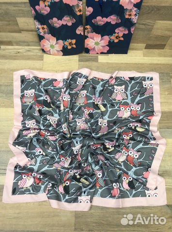 Новый женский шёлковый платок Gold Kashkha