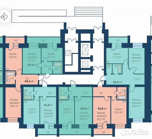 1-к квартира, 42.4 м², 11/12 эт. 1-к квартира, 42.4 м², 11/12 эт.