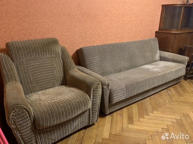 Раскладной Диван и два кресла
