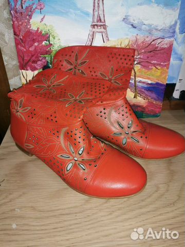 Сапожки лето, сухая весна. Кожа, Европа Сапожки лето, сухая весна. Кожа, Европа