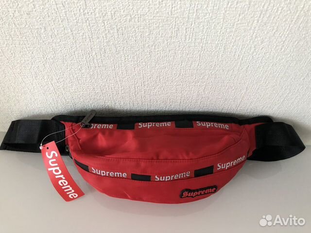 Поясная сумка supreme red (бананка) Поясная сумка supreme red (бананка)