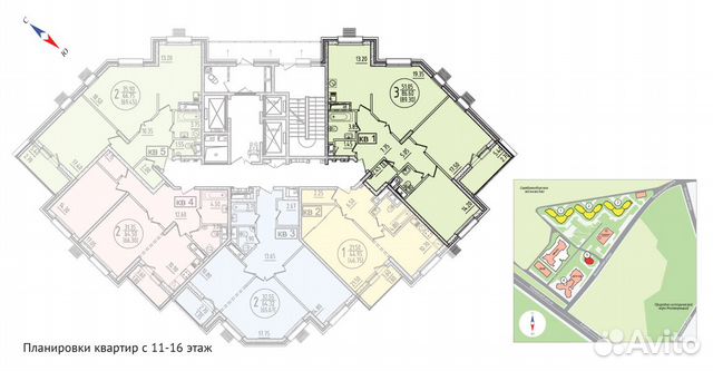 3-к квартира, 94 м², 14/23 эт.
