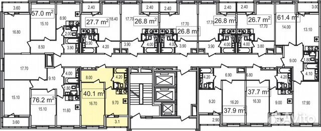 1-к квартира, 40.1 м², 6/25 эт. 1-к квартира, 40.1 м², 6/25 эт.