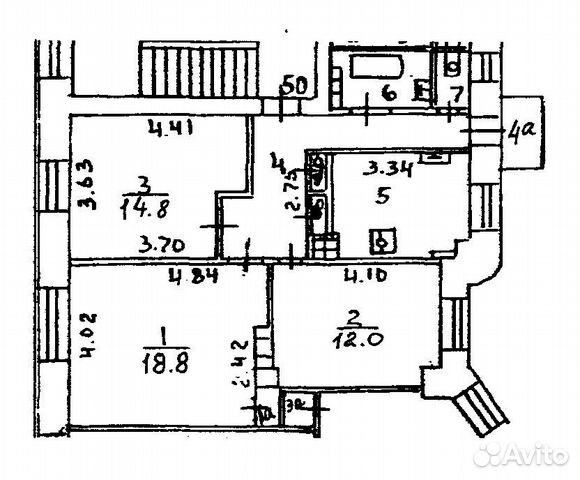 Комната 31 м² в 3-к, 5/5 эт. Комната 31 м² в 3-к, 5/5 эт.