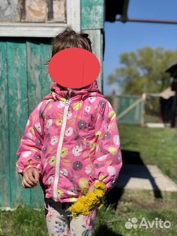 Куртка детская 3-4 года, осень/весна, одна розовая