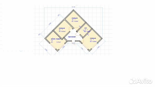 Дом 70 м² на участке 4 сот. Дом 70 м² на участке 4 сот.