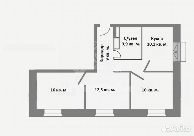 3-к квартира, 63.5 м², 8/10 эт.