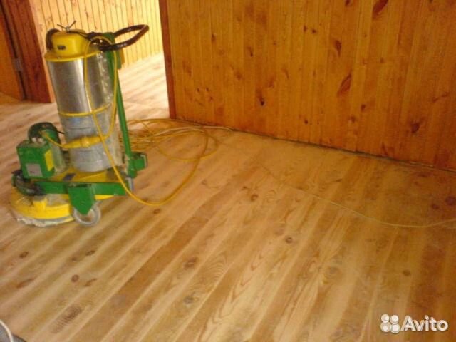 Циклевка паркета, шлифовка фанеры, доски. Без пыли