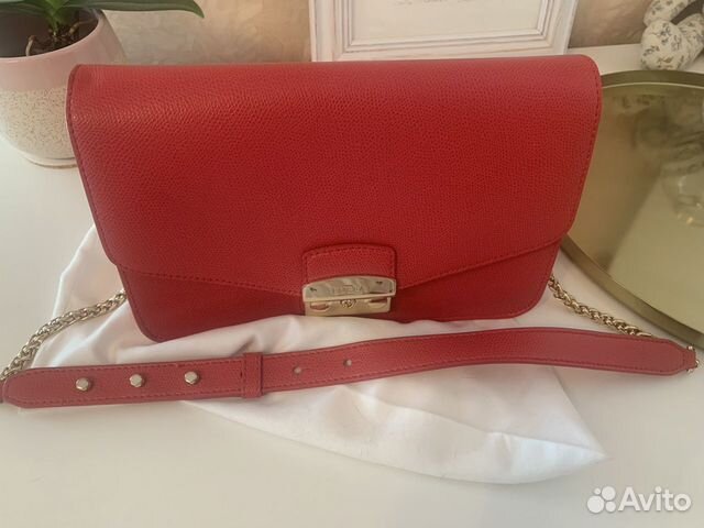 Сумка furla красная оригинал б/у Сумка furla красная оригинал б/у