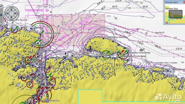 Карта глубин баренцево море