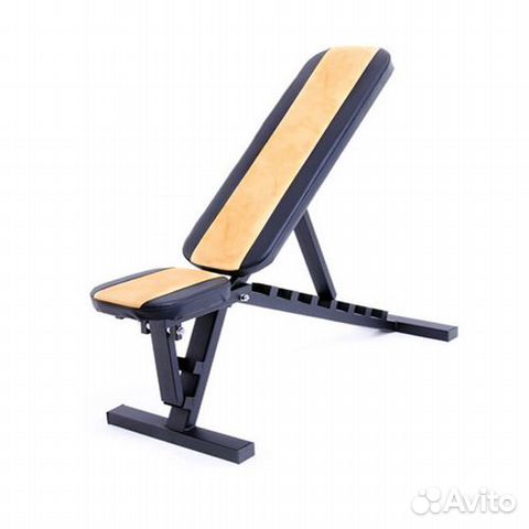 Скамья для жима 350 кг многофункциональная жёлтая