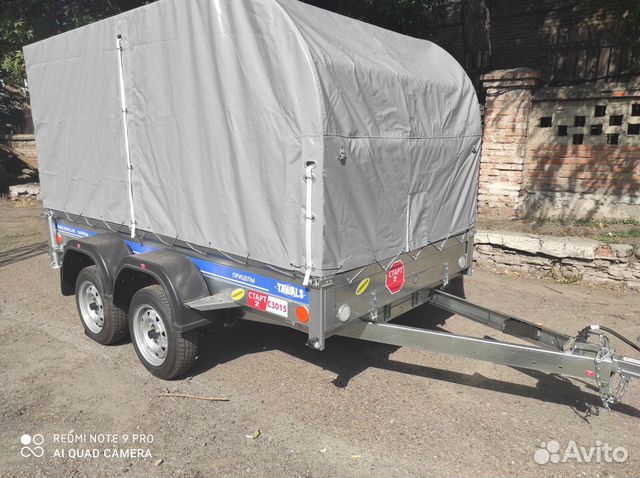 Легковой прицеп двухосный с тентом 3 клапана
