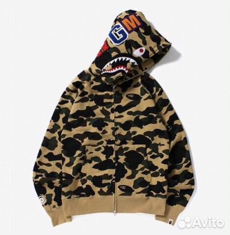 yellow camo bape