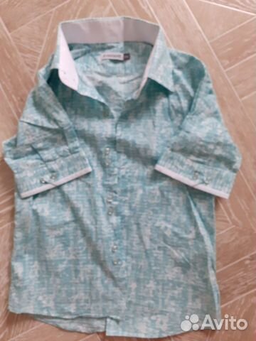 Рубашка с коротким рукавом, рост 122