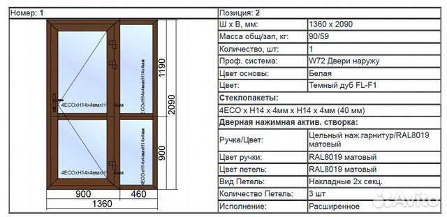 Отказные окна и двери пвх и ал. Разные размеры