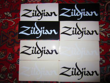 Наклейки на большой барабан и стакан Zildjian