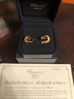 Золотые серьги Chopard