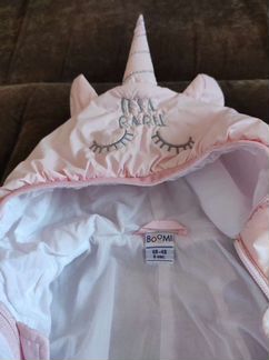 Комбинезон-конверт розовый хлопковый весна-осень