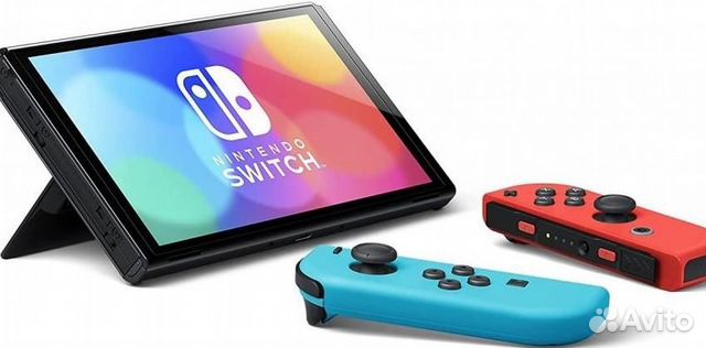 Nintendo Switch oled (Неоновый Синий/Красный)