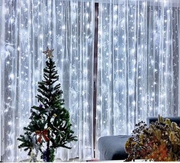 Гирлянда штора 3х2/3х3/2х2 белый теплый есть опт
