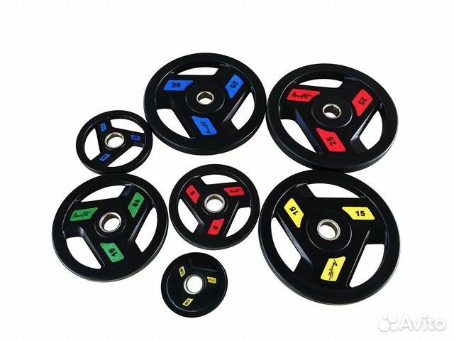 Олимпийский обрезиненный диск AeroFit 25 кг