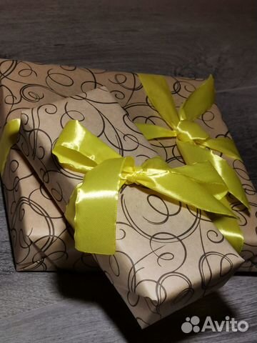 Бумага подарочная 100х70см + атласная лента 2м