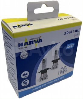 Лампы LED к-кт H4 narva (P43t) 12-24V 12/24W
