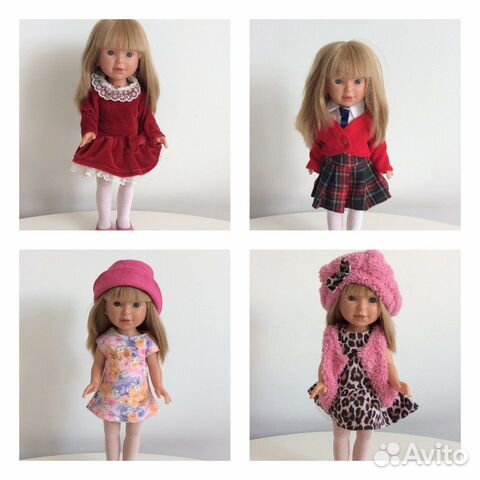 Кукла с 4 комплектами одежды, Vestida de Azul